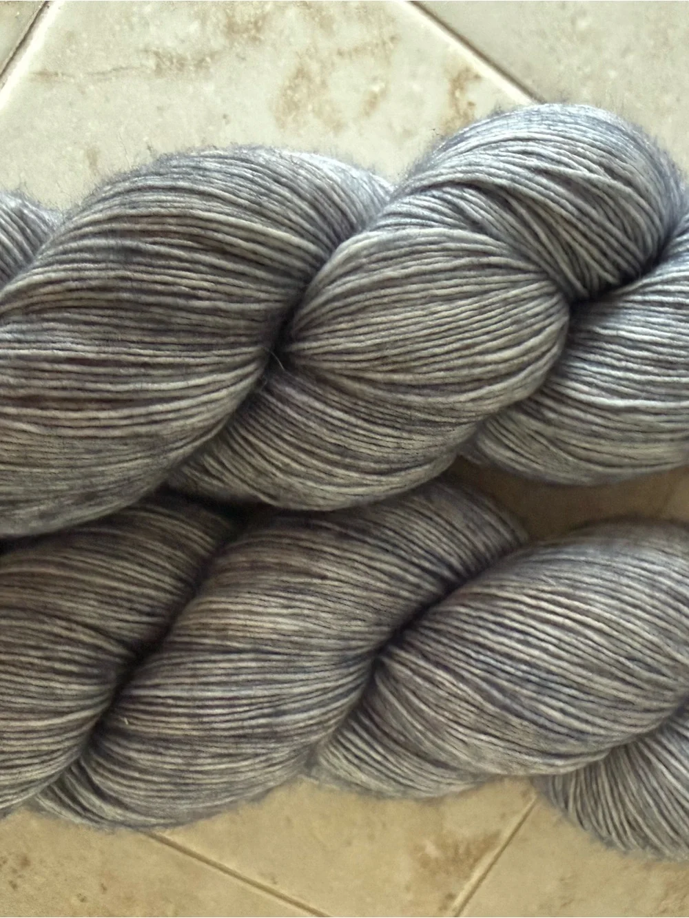Light Gray 'Mockingjay-411' Hand-Dyed Yarn